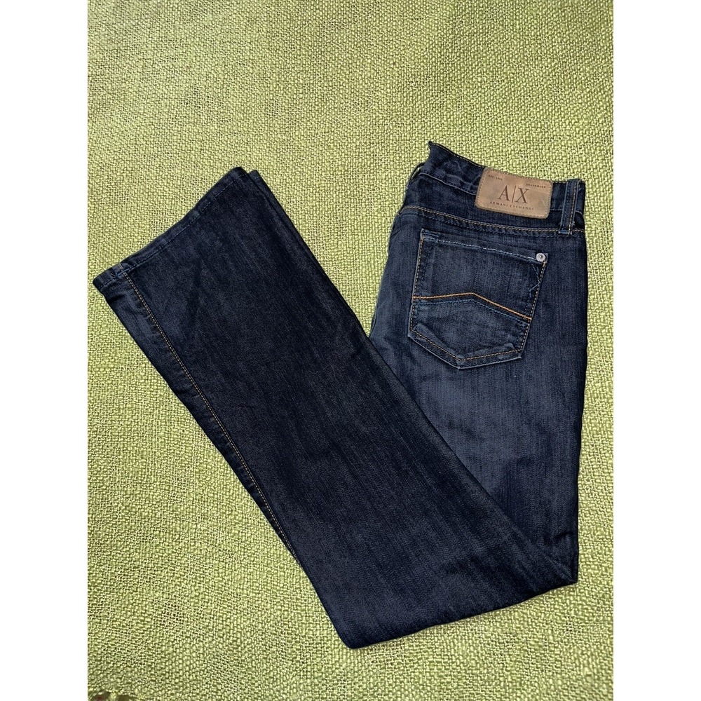 Armani Exchange Ladies Size 6 short Dark‎ Denim Blue Jeans, made in USA